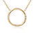 Medium Gold Scattered Diamond Open Circle Geometric Necklace