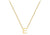 9ct Yellow Gold Plain Single Initial E Necklace
