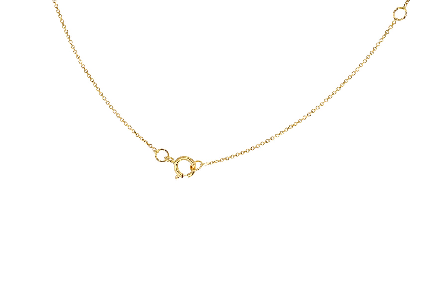 9ct Yellow Gold Plain Single Initial J Necklace