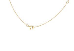 9ct Yellow Gold Plain Single Initial R Necklace