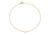 9ct Yellow Gold Plain Single V Initial Bracelet
