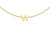 9ct Yellow Gold Plain Single W Initial Bracelet