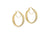 9ct Gold Diamond Cut Large Hoop Earrings