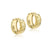 9ct Gold Chunky Wide Diamond Cut Creole Earrings