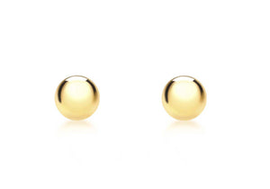 9ct Small 5mm Gold Ball Studs