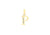 9ct Yellow Gold Crystal Set 'P' Initial