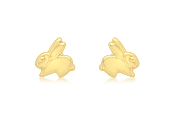 9ct Yellow Gold Bunny Earrings