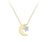Moon and Stars 9ct Yellow and White Necklace
