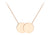 9ct Rose Gold Double Disc Necklace