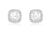 9ct White Gold Cluster Earrings