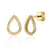 9ct Yellow Gold Open Pear Shape Diamond Set Geometric Stud Earrings