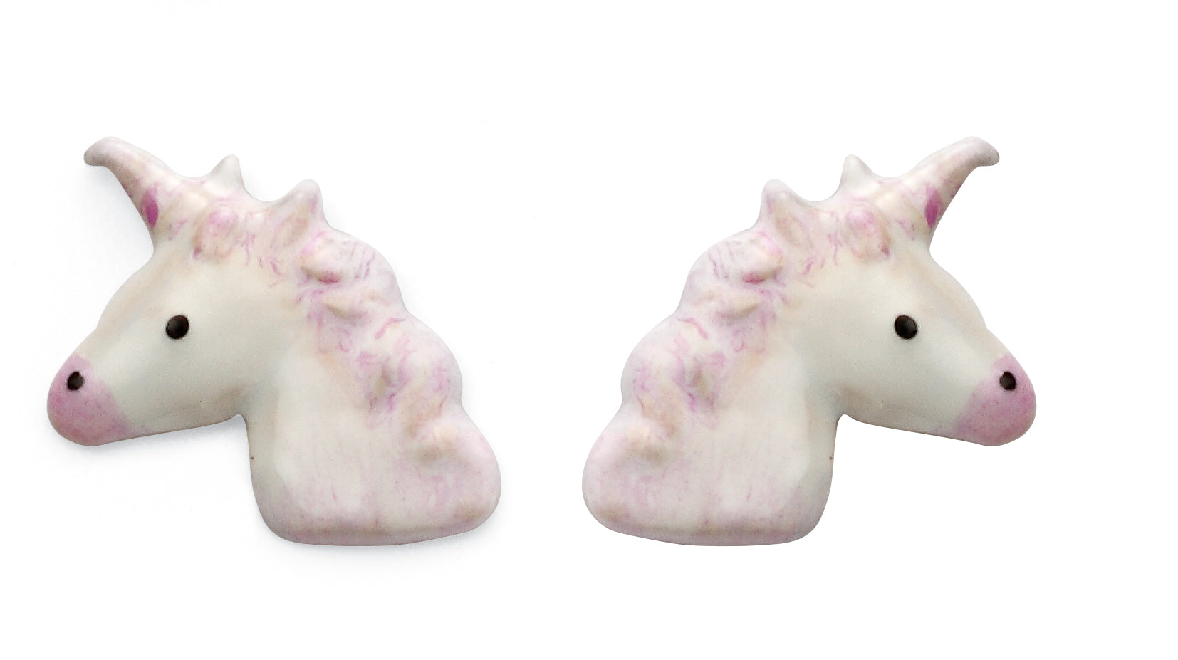 Unicorn Enamel Silver Stud Earrings