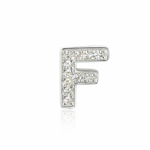Pave Diamond Letter F Pendant