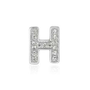 Pave Diamond Letter H Pendant