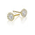 Gold Plate Pave Crystal Cluster Stud Earring