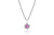 Pink Sapphire and Diamond Cluster Pendant White Gold