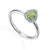August Birthstone Pear Shape Peridot and Diamond 9ct White Gold Cluster Ring