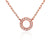 9ct Rose Gold and Diamond Small Open Circle Geometric Necklace