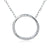 9ct White Gold Scattered Diamond Open Circle Geometric Necklace