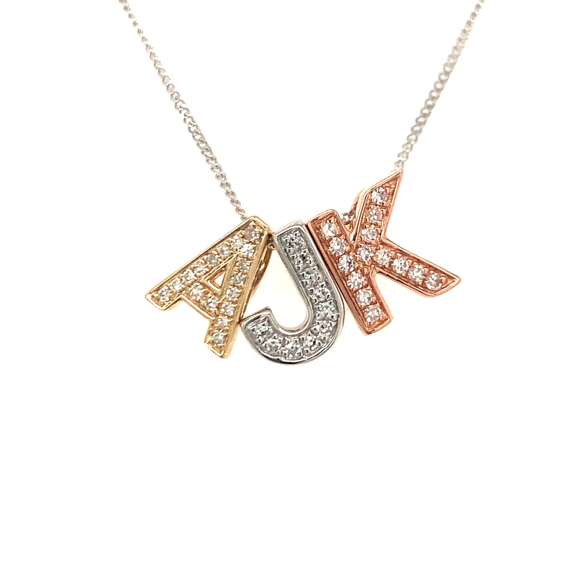 Diamond Initial Necklaces