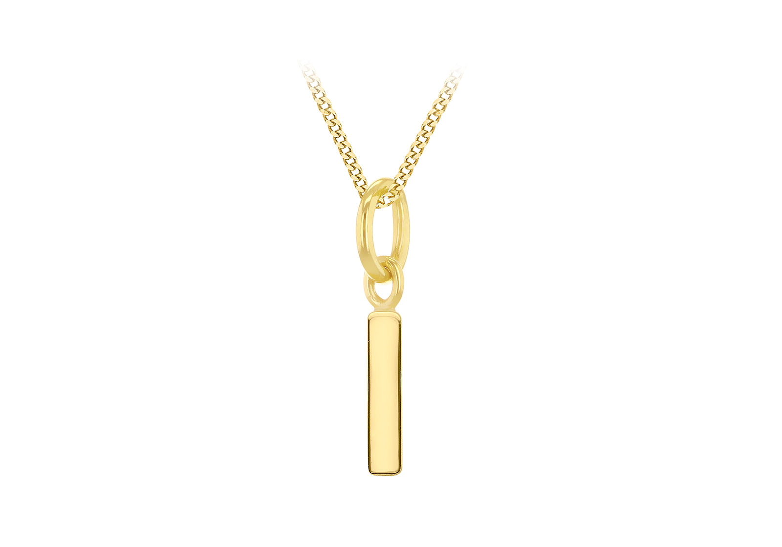 9ct Yellow Gold Tiny Initial I Pendant