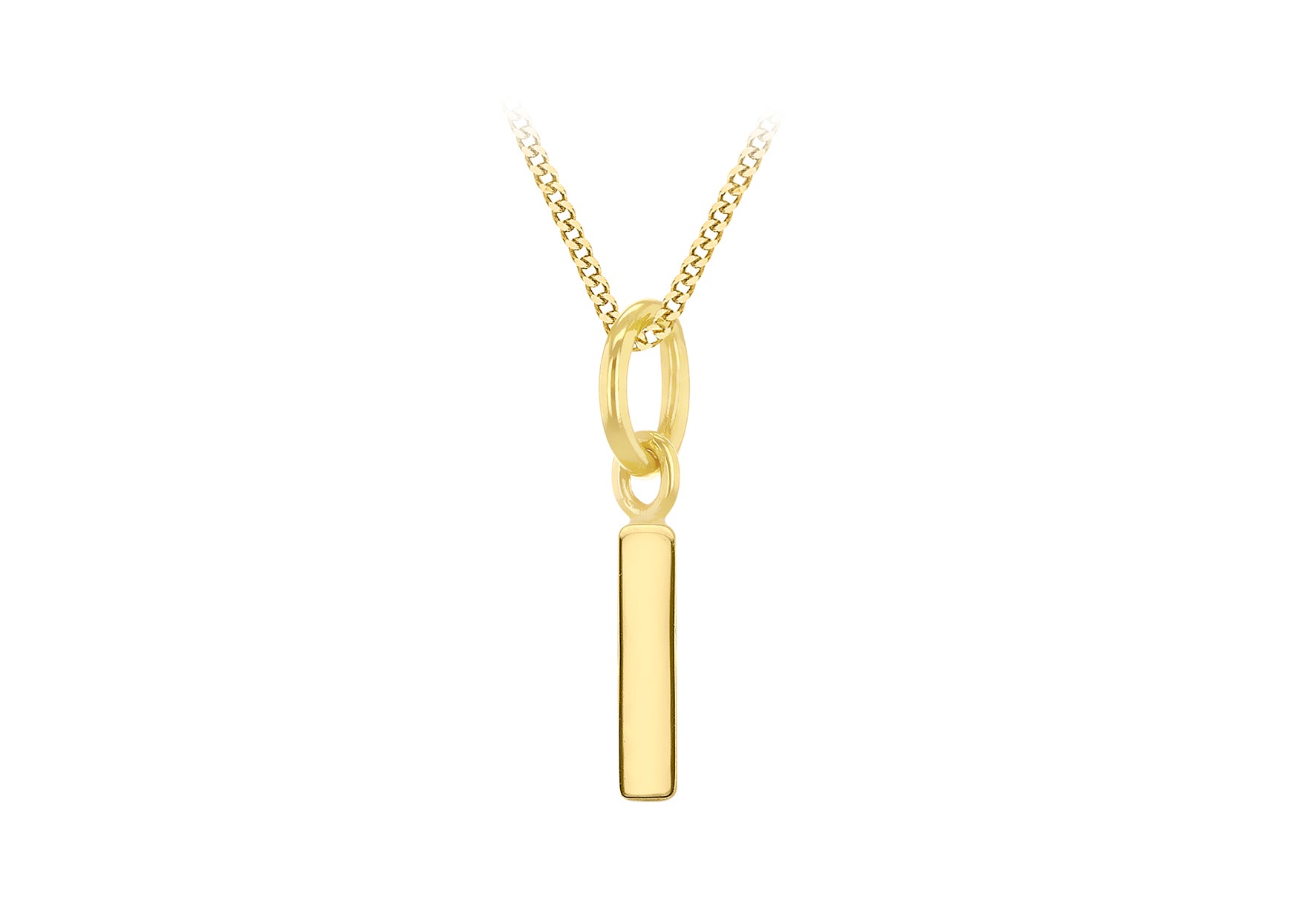 9ct Yellow Gold Tiny Initial I Pendant