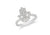 Sterling Silver Crystal Hamsa Ring