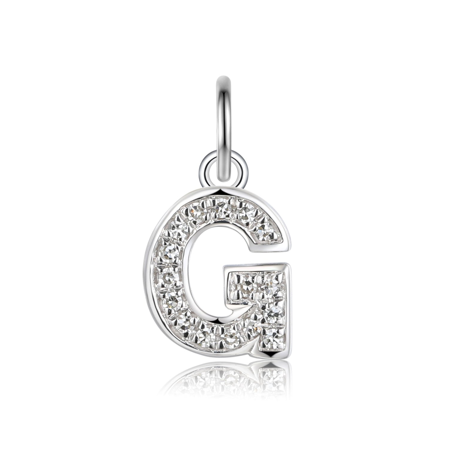 Diamond 'G' Initial Charm