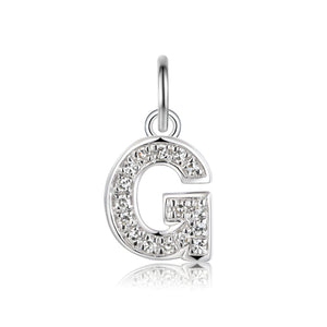 Diamond 'G' Initial Charm