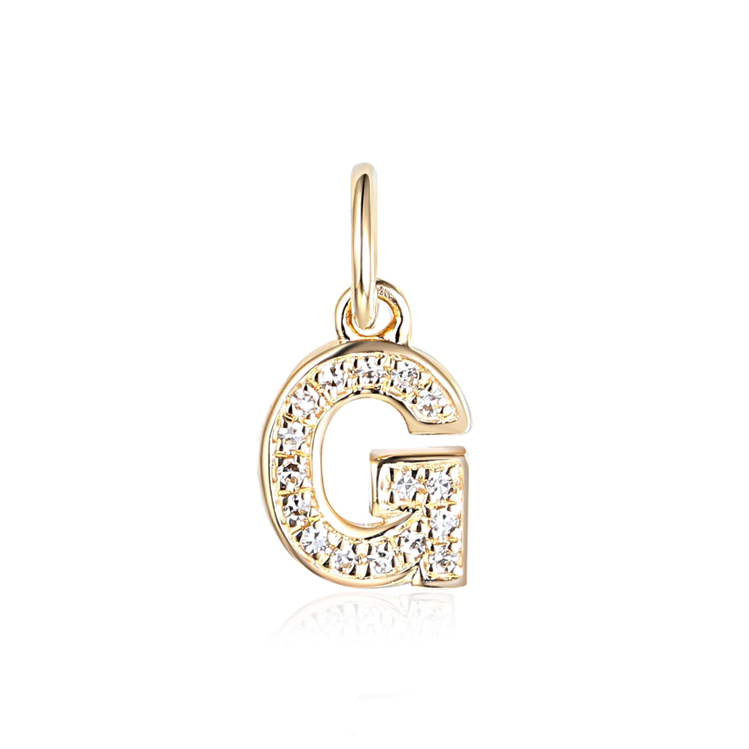 Diamond 'G' Initial Charm