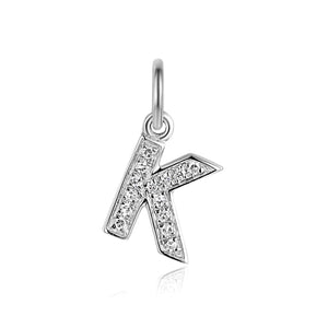 Diamond 'K' Initial Charm
