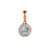 Moonstone & Diamond Necklace, June Birthstone Round Cluster