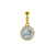 Moonstone & Diamond Necklace, June Birthstone Round Cluster