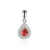 Pink Tourmaline & Diamond Necklace, Pear Shape Cluster October Birthstone