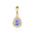 Tanzanite & Diamond Necklace, December Birthstone Pear Shape Cluster 18ct Gold