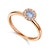 Moonstone & Diamond Ring, June Birthstone Round Cluster