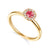 Pink Tourmaline & Diamond Ring, October Birthstone 18ct Gold