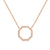9ct Rose Gold Diamond Set Octagon Geometric Necklace