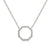 9ct White Gold Diamond Set Octagon Geometric Necklace