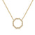 9ct Yellow Gold Pave Diamond Octagon Necklace