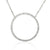 9ct White Gold Large Pave Diamond Open Circle Geometric Necklace