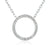 9ct White Gold Open Circle Diamond Geometric Necklace