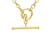 9ct Yellow Gold Albert T-bar Oval Belcher Necklace