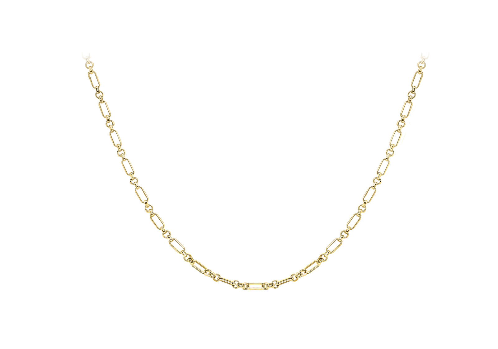 9ct Yellow Gold Diamond Cut Belcher Chain