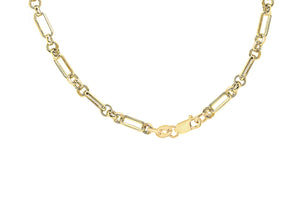 9ct Yellow Gold Diamond Cut Belcher Chain