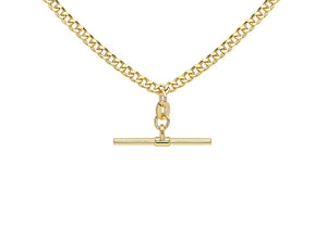 9ct Yellow Gold Albert T-bar Necklace