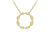 9ct Yellow Gold Twisted Circle Cubic Zirconia Pendant