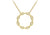 9ct Yellow Gold Twisted Circle Cubic Zirconia Pendant