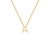 9ct Yellow Gold Plain Single Initial A Necklace