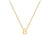 9ct Yellow Gold Plain Single Initial B Necklace